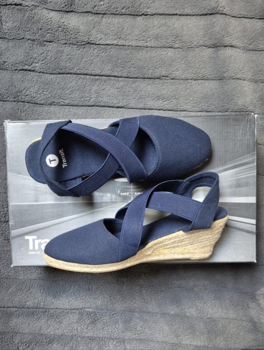 Espadrille Wedge Strappy Sandals From Transit, Size 38 EUR/8 US, New In Box!